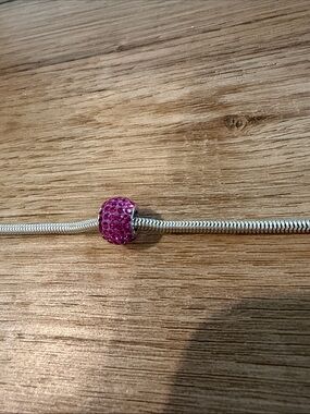 Pink Crystal Pavé Bead Charm Bead